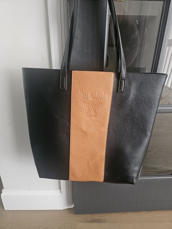 MCM Handbags - MCM Parfums Black & Tan Tote Bag GWP